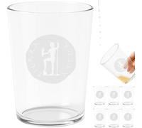 Tierra Astur Vasos de Cristal Sidra 500 ml | Set 6 - Vasos de Cristal Sidra y Agua, Tradicionales Asturianos, Robustez Profesional