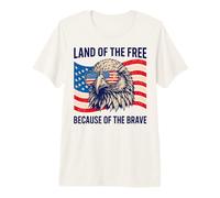 Tierra de Libertad por los Valientes Águila Patriótica Camiseta Premium