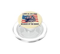 Tierra de Libertad por los Valientes Águila Patriótica PopSockets PopGrip para MagSafe