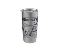Tierra de los libres 250 Bison Eagle 4 de julio Vaso térmico de acero inoxidable de doble pared