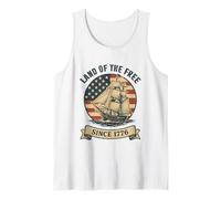 Tierra de los Libres desde 1776 4 de julio Día de la Independencia de Estados Unidos Camiseta sin Mangas