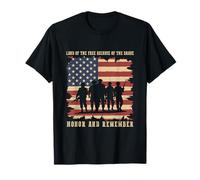 Tierra De Los Libres Por El Valiente Honor Y Recuerde Camiseta