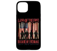 Tierra de los libres por los valientes Carcasa para iPhone 15 Plus
