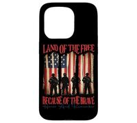 Tierra de los libres por los valientes Carcasa para iPhone 15 Pro