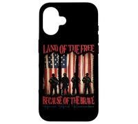 Tierra de los libres por los valientes Carcasa para iPhone 16