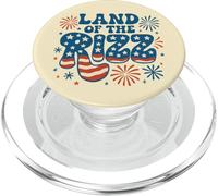 Tierra de los Rizz Vintage USA Groovy 4 de julio fuegos artificiales PopSockets PopGrip para MagSafe
