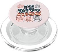 Tierra de los Rizz Vintage USA Groovy 4 de julio fuegos artificiales PopSockets PopGrip para MagSafe