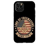 Tierra de masones desde 1776, bandera estadounidense vintage del 4 de julio Carcasa para iPhone 11 Pro