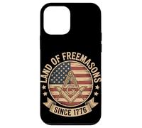 Tierra de masones desde 1776, bandera estadounidense vintage del 4 de julio Carcasa para iPhone 12 mini
