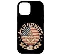 Tierra de masones desde 1776, bandera estadounidense vintage del 4 de julio Carcasa para iPhone 12 Pro Max