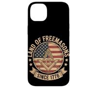Tierra de masones desde 1776, bandera estadounidense vintage del 4 de julio Carcasa para iPhone 14 Plus