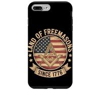 Tierra de masones desde 1776, bandera estadounidense vintage del 4 de julio Carcasa para iPhone 7 Plus/8 Plus