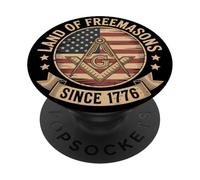 Tierra de masones desde 1776, bandera estadounidense vintage del 4 de julio PopSockets PopGrip Adhesivo
