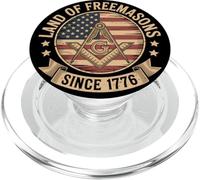 Tierra de masones desde 1776, bandera estadounidense vintage del 4 de julio PopSockets PopGrip para MagSafe