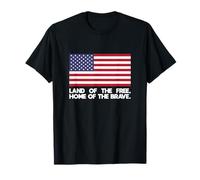 Tierra del Hogar Libre de los Valientes - USA 4 DE Julio Camiseta