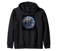 Tierra Desde el Espacio Asia Ver Astronomía Astrofísica Escena Sudadera con Capucha