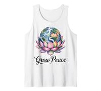 Tierra Flor Planeta Naturaleza Paz Calma Mente Arte Camiseta sin Mangas