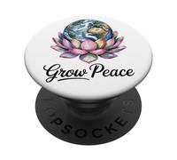 Tierra Flor Planeta Naturaleza Paz Calma Mente Arte PopSockets PopGrip Adhesivo