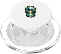 Tierra futurista con geometría Sagrada y energía Celestial PopSockets PopGrip para MagSafe