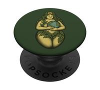 Tierra Gaia Diosa Naturaleza Diseño Espiritual PopSockets PopGrip Adhesivo