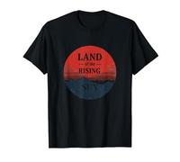 Tierra Japonesa del Sol Naciente para Hombre, Regalo de Estilo Vintage Camiseta, Hombre, Negro, 4XL