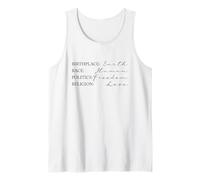 Tierra Libertad Humana Amor (Declaración Positiva) Camiseta sin Mangas