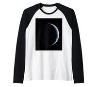 Tierra Media Luna Espacio Vista Astronomía Astrofísica Escena Camiseta Manga Raglan