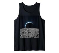 Tierra Media Luna Horizonte Vista Astronomía Astrofísica Escena Camiseta sin Mangas