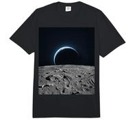 Tierra Media Luna Horizonte Vista Astronomía Astrofísica Escena Comfort Colors Adult Heavyweight T-Shirt