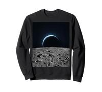 Tierra Media Luna Horizonte Vista Astronomía Astrofísica Escena Sudadera