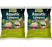 Tierra para estanques Tetra Pond AquaticCompost - Sustrato desarrollado Especialmente para Plantas de Estanque, 8 L (Paquete de 2)