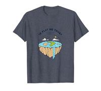 Tierra Plana: explora nuevos horizontes Camiseta, Hombre, Azul Jaspeado, 3XL