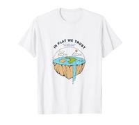 Tierra Plana: explora nuevos horizontes Camiseta, Hombre, Blanco, 4XL