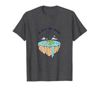 Tierra Plana: explora nuevos horizontes Camiseta, Hombre, Jaspeado Oscuro, 4XL