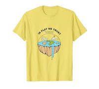 Tierra Plana: explora nuevos horizontes Camiseta, Hombre, Limón, 3XL