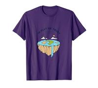 Tierra Plana: explora nuevos horizontes Camiseta, Hombre, Morado, 3XL