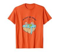 Tierra Plana: explora nuevos horizontes Camiseta, Hombre, Naranja, 3XL