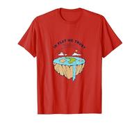 Tierra Plana: explora nuevos horizontes Camiseta, Hombre, Rojo, 3XL