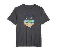 Tierra Plana: explora nuevos horizontes Camiseta, Hombre Tallas Grandes, Jaspeado Oscuro, 5X Alto