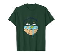 Tierra Plana: explora nuevos horizontes Camiseta, Hombre, Verde Bosque, 3XL
