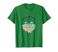 Tierra Plana: explora nuevos horizontes Camiseta, Hombre, Verde Kelly, 3XL