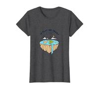 Tierra Plana: explora nuevos horizontes Camiseta, Mujer, Jaspeado Oscuro, 3XL