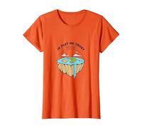 Tierra Plana: explora nuevos horizontes Camiseta, Mujer, Naranja, 3XL