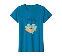 Tierra Plana: explora nuevos horizontes Camiseta, Mujer, Zafiro, 3XL