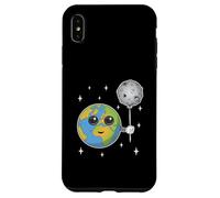 Tierra Planeta y Luna Globo Divertido Espacio Carcasa para iPhone XS Max