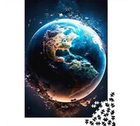 Tierra Vista Espacial Puzzle de 1000 Piezas Puzzle para Adultos Noche Relajante Papel Educativo Hogar Regalo 52x38cm/1000pcs