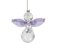 Tierra Zen Ángel de la Guarda Junio, Amatista Clara- Cristal para colgar- Atrapasoles