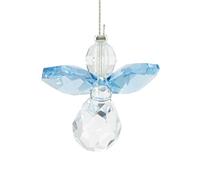 Tierra Zen Ángel de la Guarda Marzo, Agua Marina- Cristal para colgar- Atrapasoles