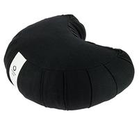 Tierra Zen Kapok ME030F meditación Cojín de Half Moon Negro algodón 33 x 27 cm