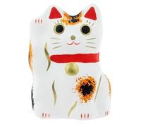 Tierra Zen Maneki Neko Calico - Amuleto de la suerte tricolor 5 cm KPM01